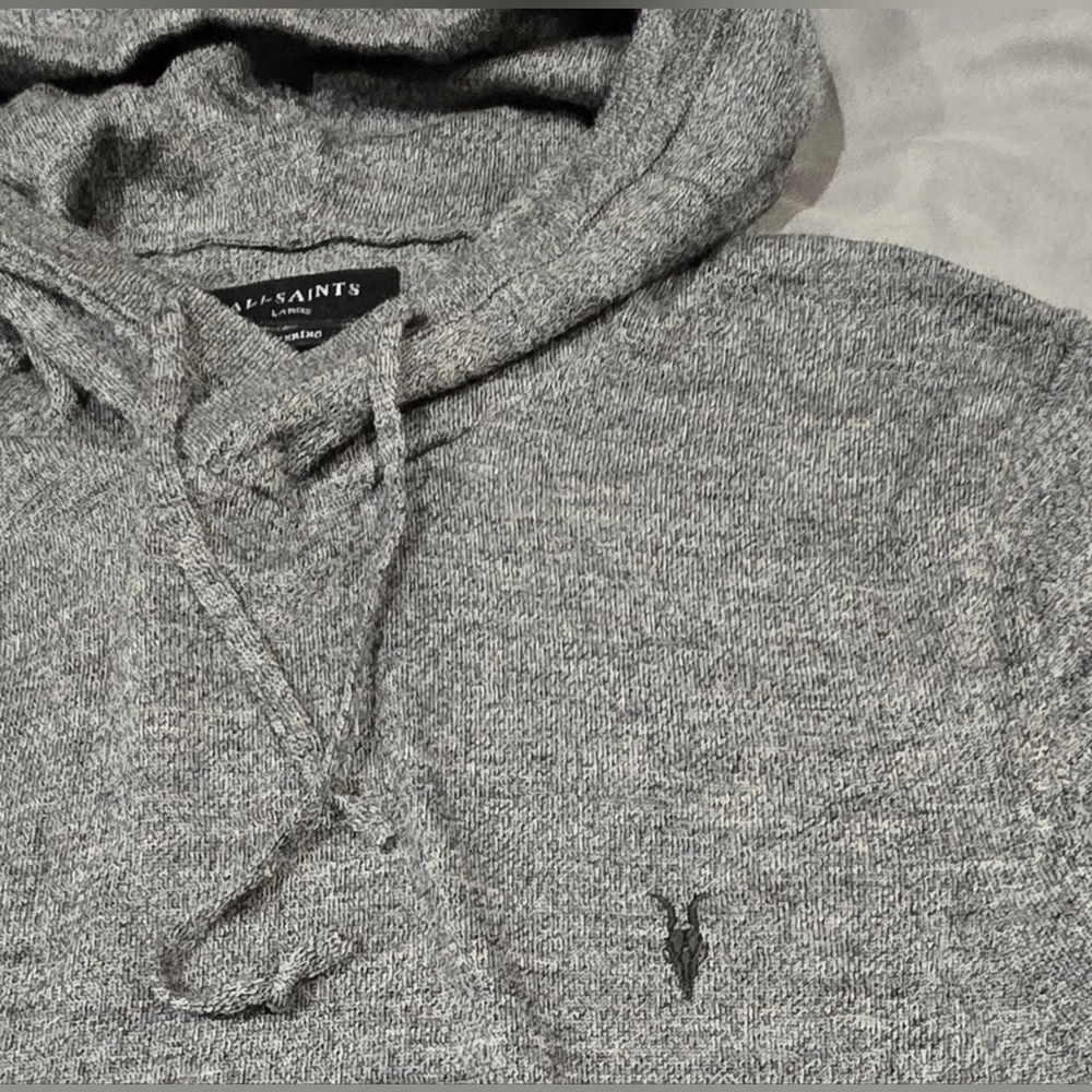 All Saints Mode Merino Hoodie Size Large - Picture 3 of 9